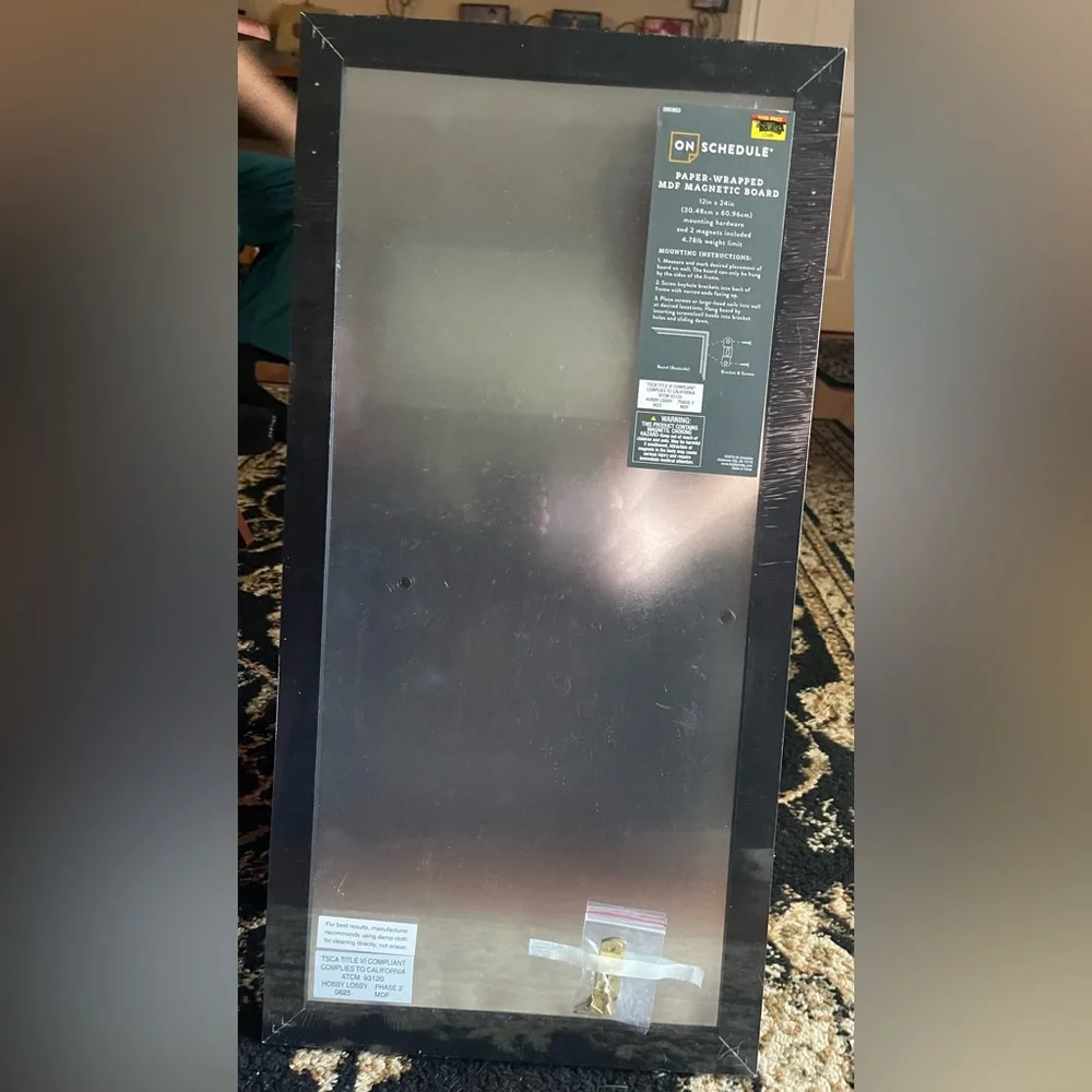 On Schedule Paper-wrapped mdf magnetic Monthly Planner board, New, Unopened